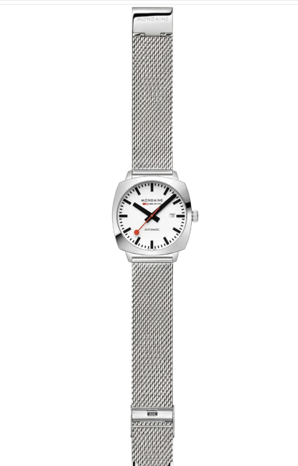 Mondaine MSL.3961B.SM Mens Swiss Watch Cushion Automatic 39mm Sapphire Crystal