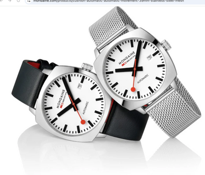 Mondaine MSL.3961B.SM Mens Swiss Watch Cushion Automatic 39mm Sapphire Crystal