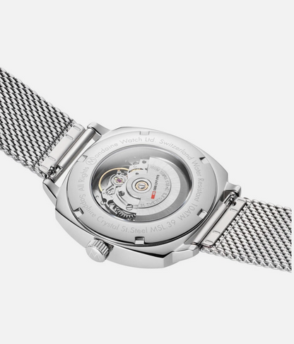 Mondaine MSL.3961B.SM Mens Swiss Watch Cushion Automatic 39mm Sapphire Crystal