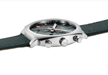Mondaine MSL.41460.LF.SET Mens Cushion Park Green 41 mm Chronograph Swiss Watch