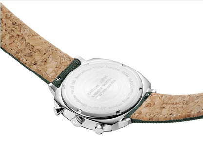 Mondaine MSL.41460.LF.SET Mens Cushion Park Green 41 mm Chronograph Swiss Watch