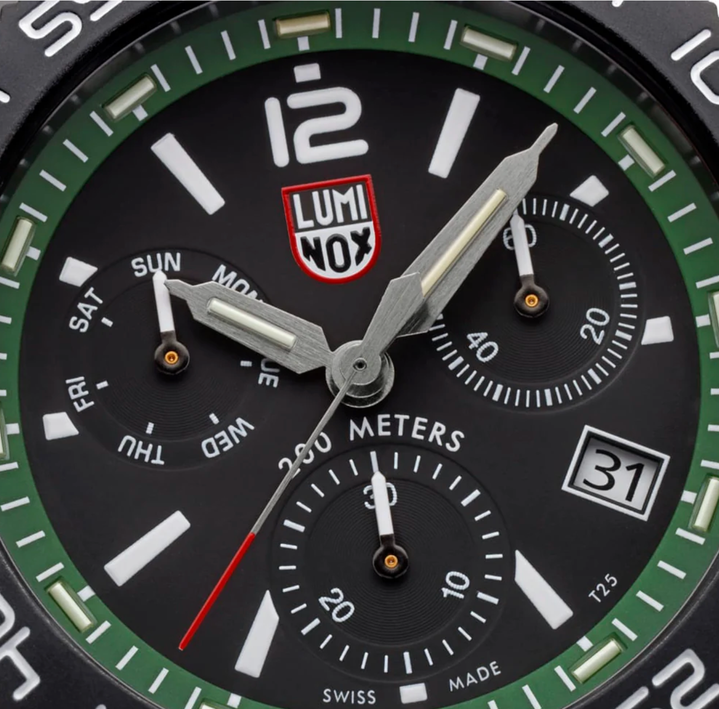 Luminox XS.3147 Pacific Diver Chronograph Forest Green 44mm Swiss Made Watch