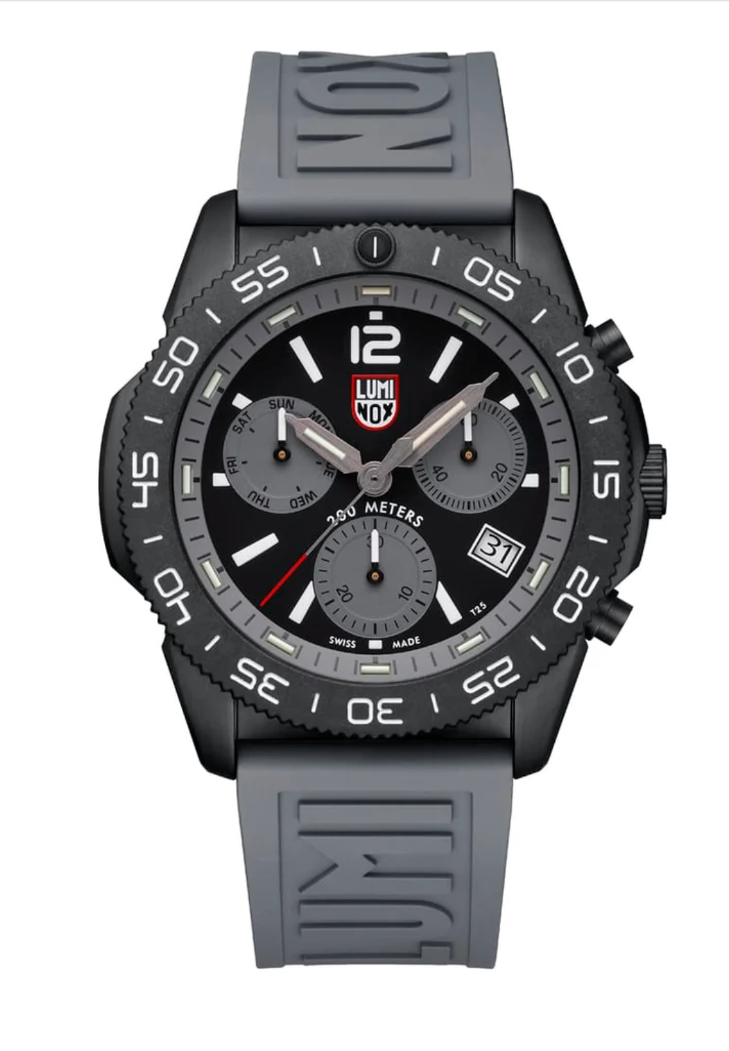 Share Luminox XS.3148 Pacific Diver Chronograph 44mm Graphite Grey Swiss Watch 200M