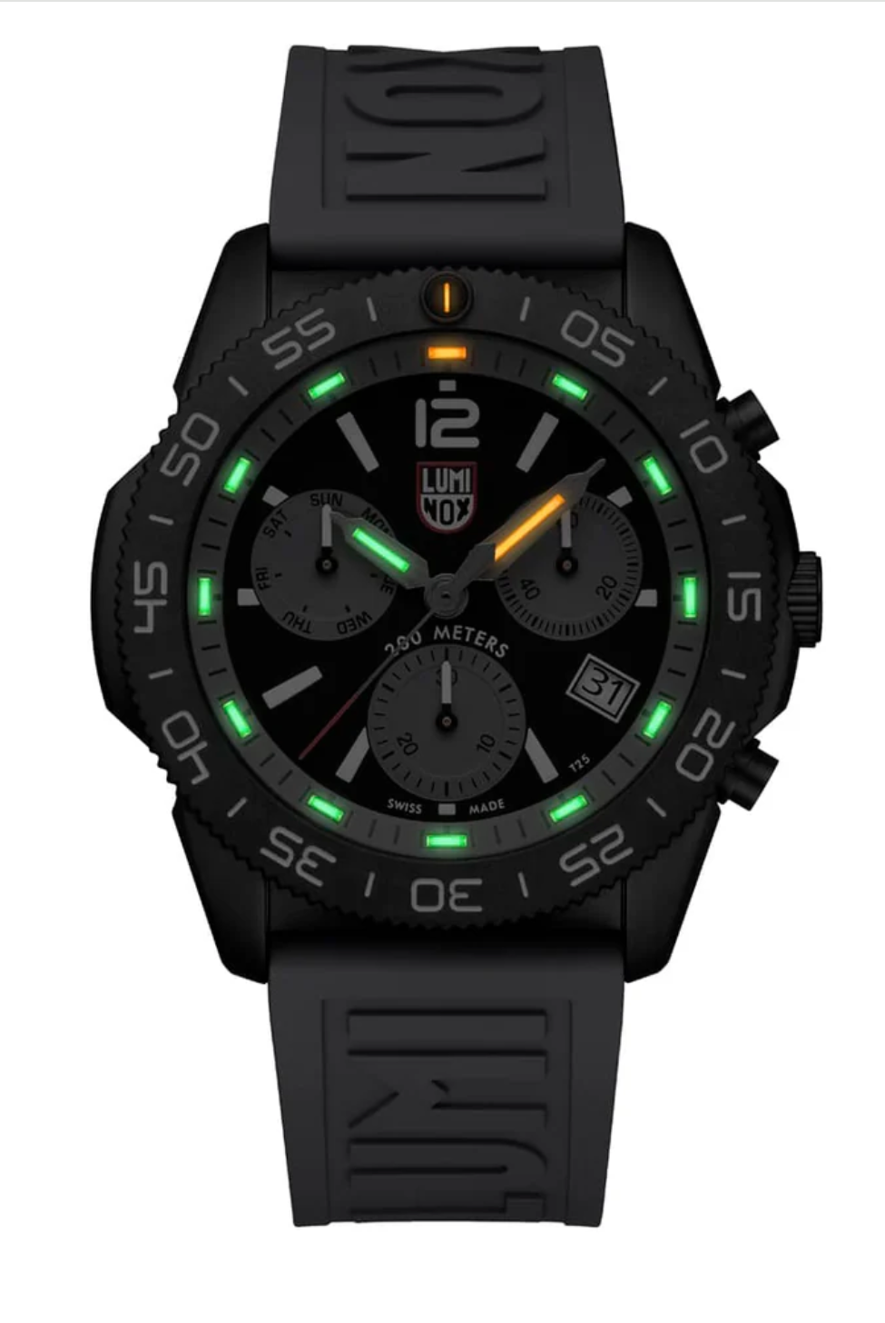 Share Luminox XS.3148 Pacific Diver Chronograph 44mm Graphite Grey Swiss Watch 200M