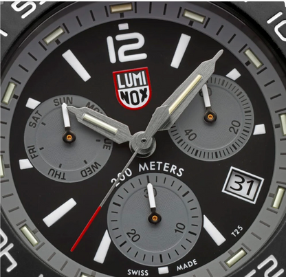 Share Luminox XS.3148 Pacific Diver Chronograph 44mm Graphite Grey Swiss Watch 200M