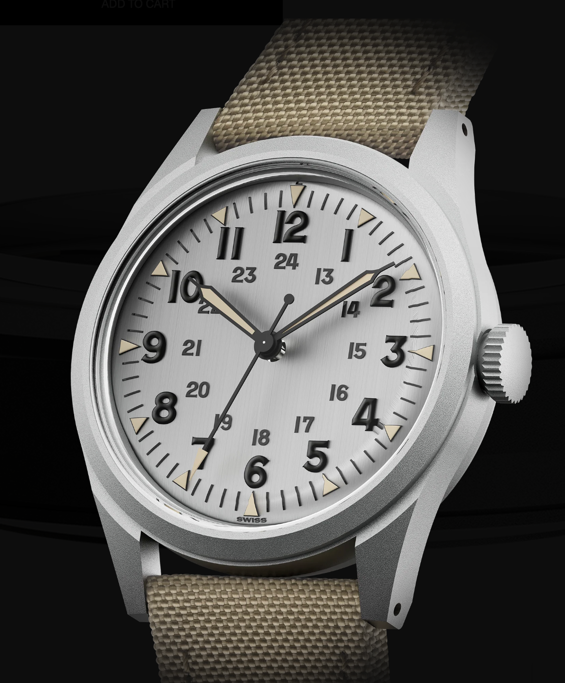 Benrus DTU White Dial Swiss Automatic Field Watch 38mm Sapphire Crystal ETA 2892