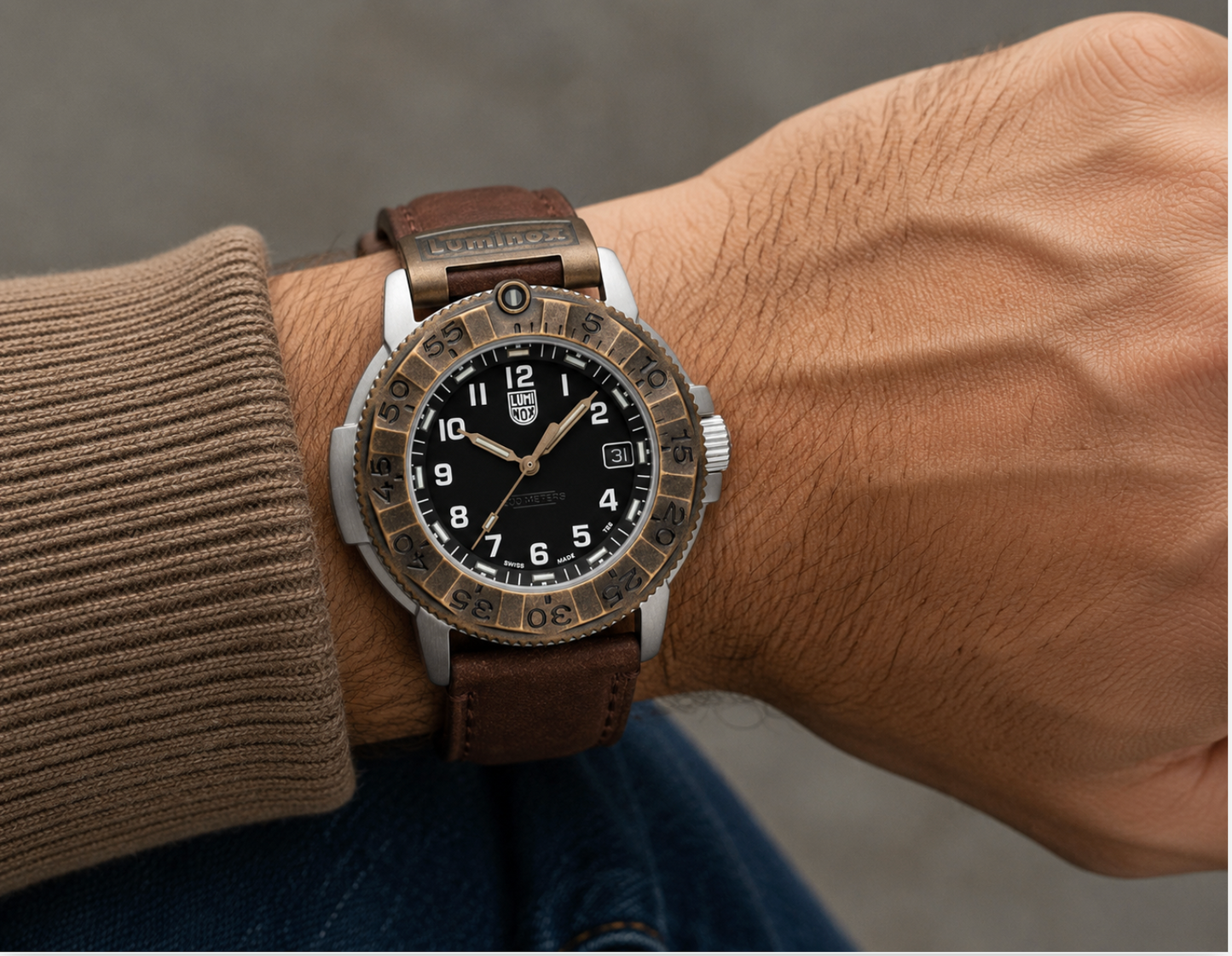 Luminox XL.1301.LG Adventure 43mm Swiss Quartz Sapphire Crystal 200M Men's Watch