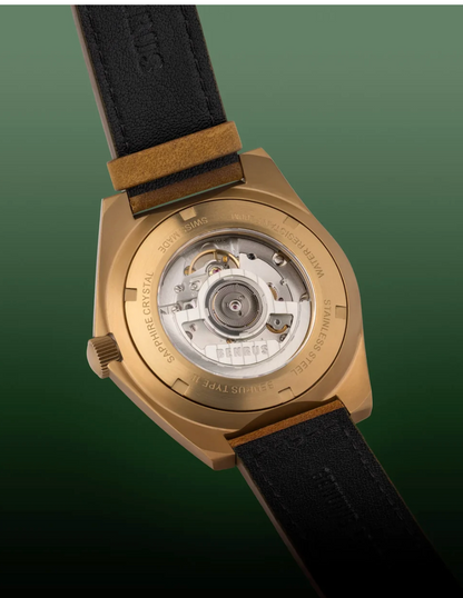 BENRUS TYPE 2 UJ 41.5mm Swiss Made Automatic Watch Bronze PVD ETA 2892 Sapphire Crystal
