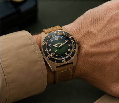BENRUS TYPE 2 UJ 41.5mm Swiss Made Automatic Watch Bronze PVD ETA 2892 Sapphire Crystal