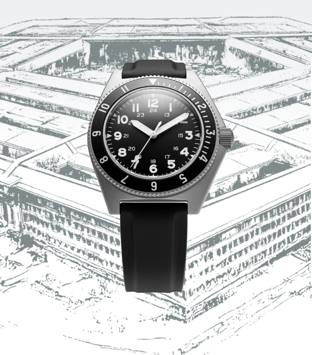 BENRUS Type 2 MIL SPEC 39.5mm Swiss Made Automatic Sapphire Crystal Men's Watch