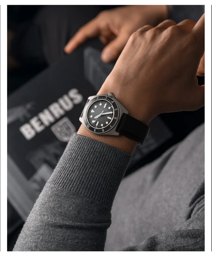 BENRUS Type 1 MIL SPEC 39.5mm Swiss Made Automatic Sapphire Crystal Men's Watch