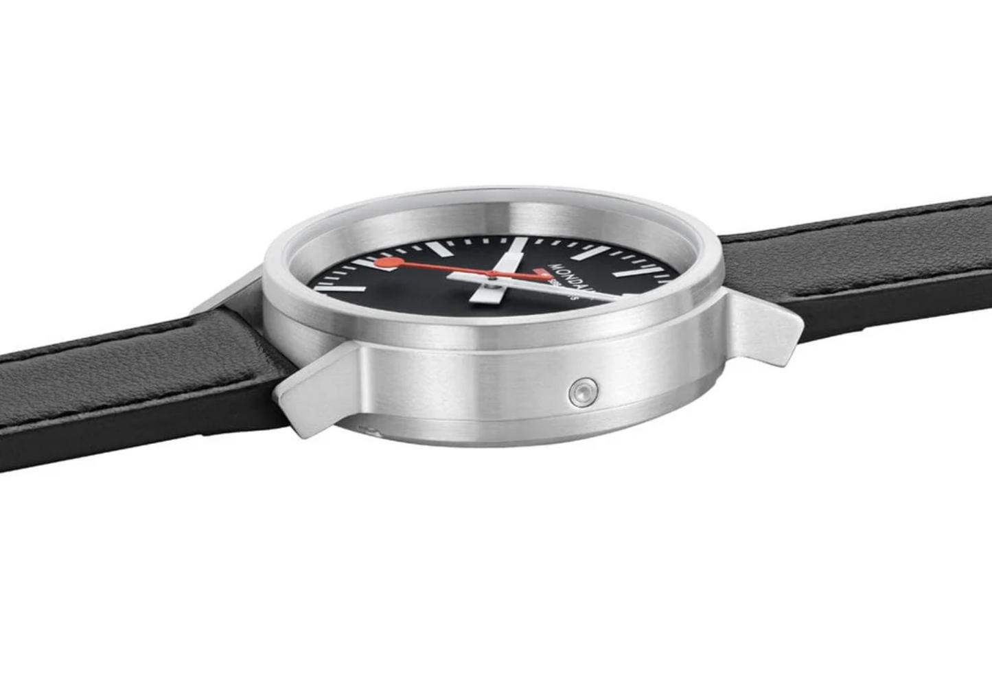 Mondaine Stop2Go Swiss Made 41mm Black Dial Sapphire Watch MST.41020.LBV.2SE