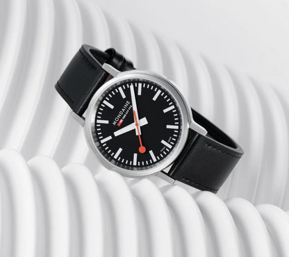 Mondaine Stop2Go Swiss Made 41mm Black Dial Sapphire Watch MST.41020.LBV.2SE