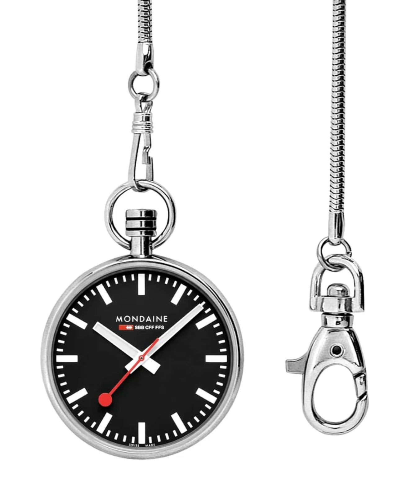 MONDAINE Pocket Watch 43mm Swiss Made Quartz Stainless Steel A660.30316.20SBB