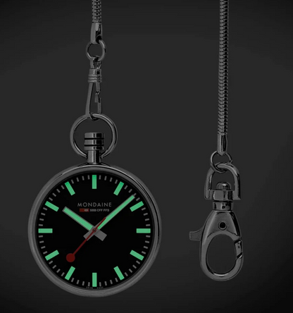 MONDAINE Pocket Watch 43mm Swiss Made Quartz Stainless Steel A660.30316.20SBB