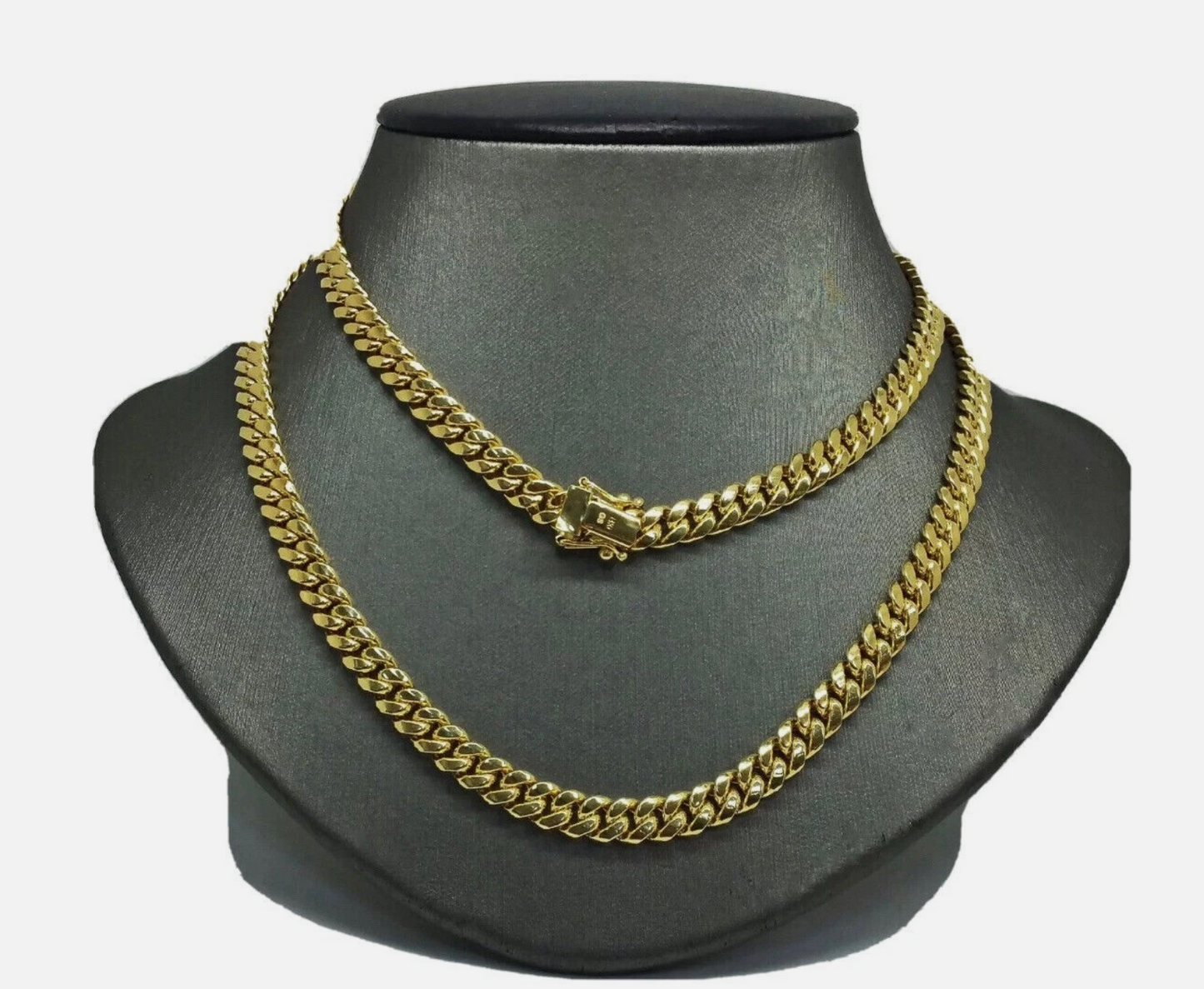 14K Pure Yellow Gold Miami Cuban Link Chain 6mm 24" Inc Men's Necklace Box Lock