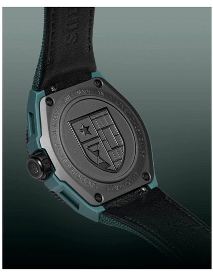 New BENRUS Type 3X Green GMT Automatic 42mm Carbon Titanium ETA 2893 Swiss Watch