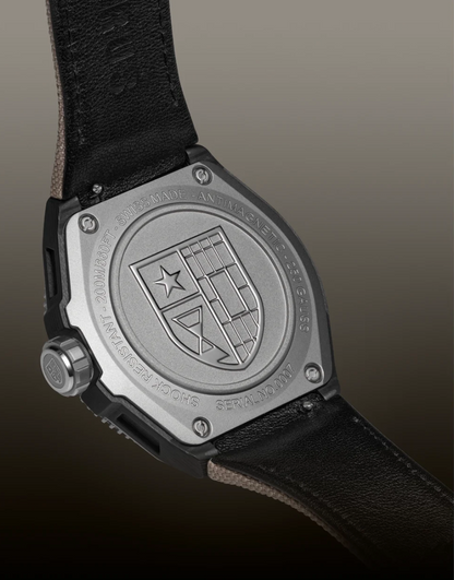 New BENRUS Type 3X Black GMT Automatic 42mm Carbon Titanium ETA 2893 Mens Watch