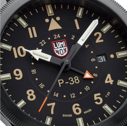 Luminox P-38 Lightning Sandstorm GMT Swiss Made Pilot Watch 42mm XA.9526