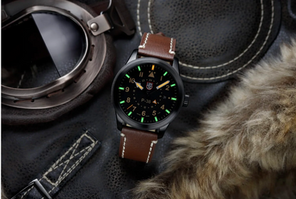 Luminox P-38 Lightning Sandstorm GMT Swiss Made Pilot Watch 42mm XA.9526