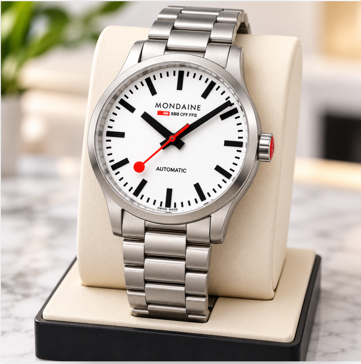 Mondaine Original Automatic Swiss Made Watch 41mm Sapphire Crystal MST.4161B.SJ