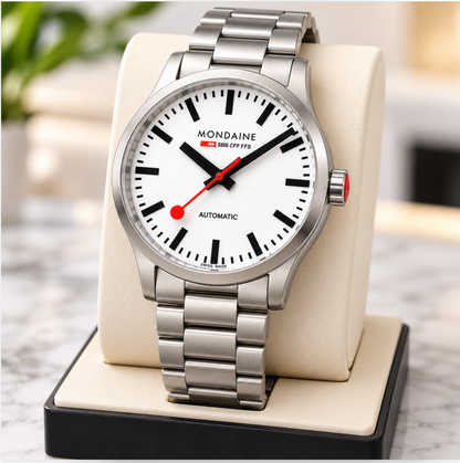 Mondaine Original Automatic Swiss Made Watch 41mm Sapphire Crystal MST.4161B.SJ