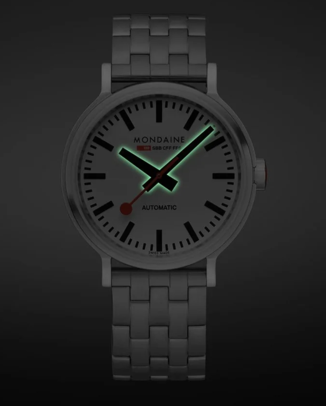 Mondaine Original Automatic Swiss Made Watch 41mm Sapphire Crystal MST.4161B.SJ