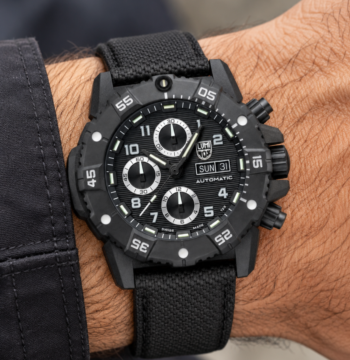 Luminox XS.3881 Master Carbon SEAL Automatic Chronograph 45mm Sapphire Crystal Swiss Men's Watch