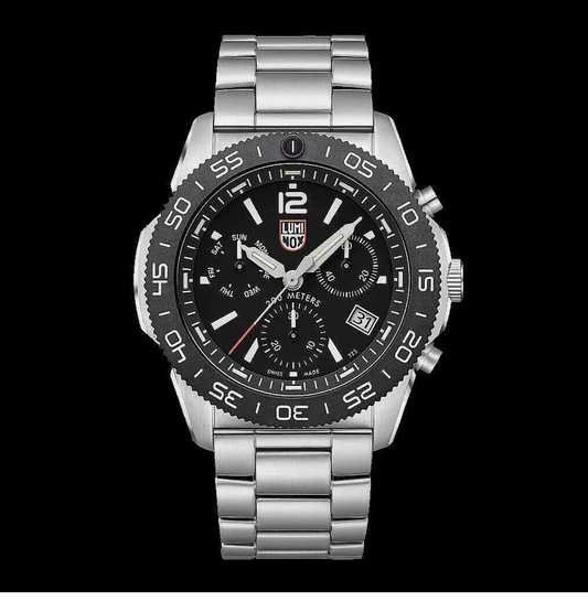 Luminox XS.3142 Pacific Diver Chronograph Black Dial Swiss Made Watch 44mm