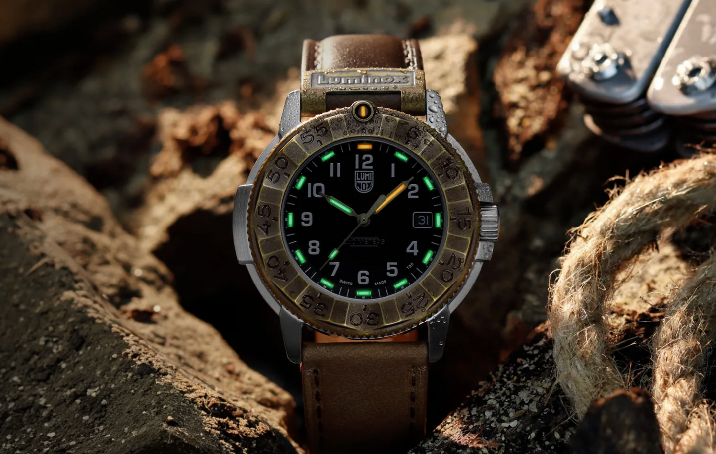 Luminox XL.1301.LG Adventure 43mm Swiss Quartz Sapphire Crystal 200M Men's Watch