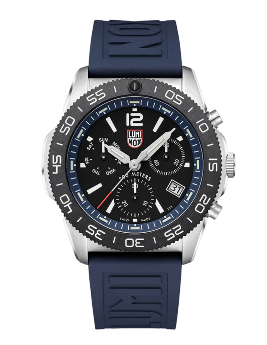 Luminox Pacific Diver XS.3143 Chrono 44mm Blue Rubber Sapphire Crystal Men's Watch