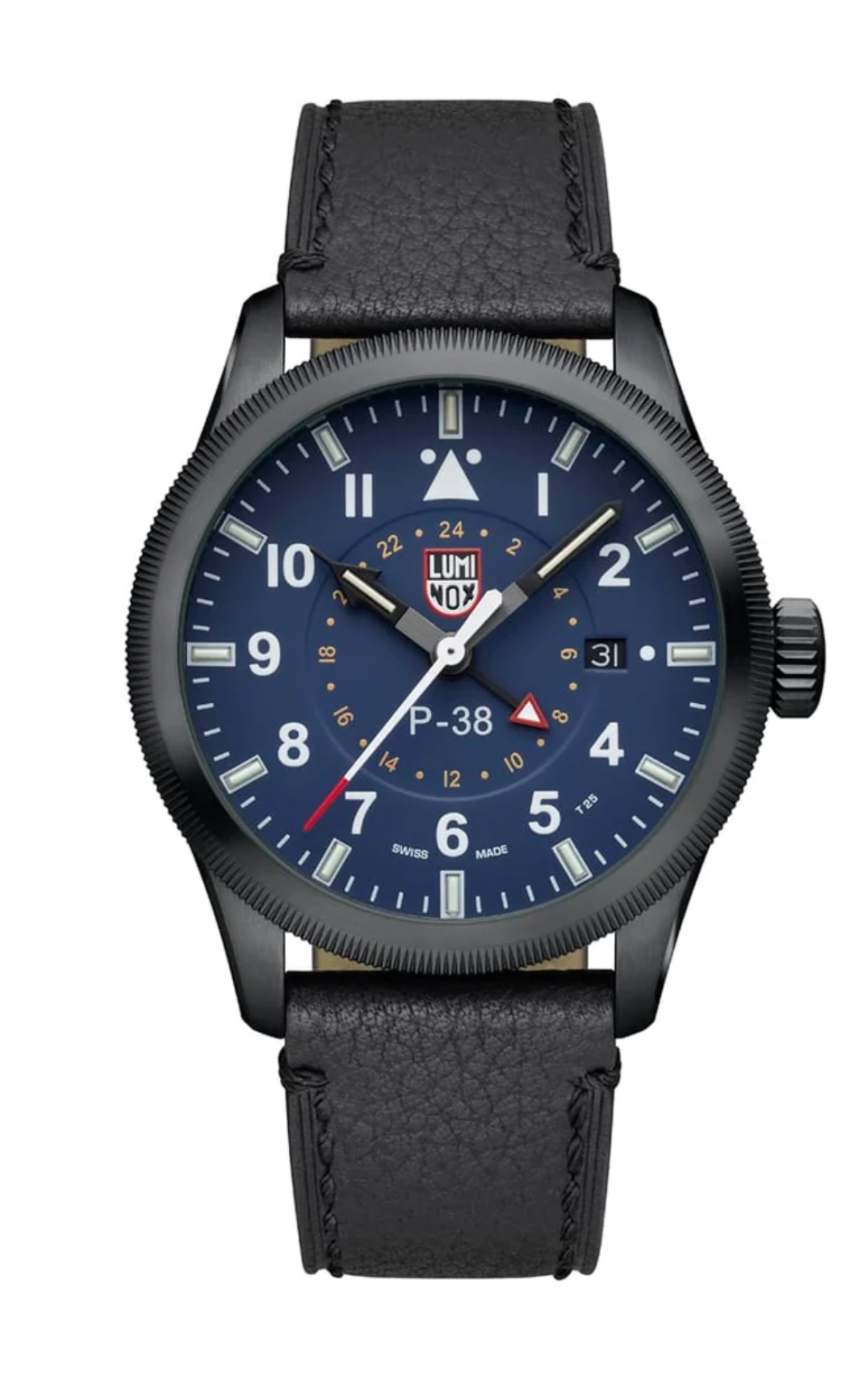 Luminox P-38 Lightning GMT Open Skies Blue Swiss Pilot Men's Watch 42mm XA.9523