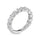 14K White Gold Lab Grown Diamond 2 5/8 Ct.Tw. Round Shape Three Fourth Way Wedding Band