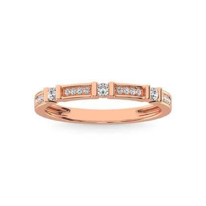 14K Rose Gold 1/6 Ct.Tw. Diamond Stackable Band