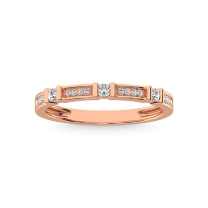 14K Rose Gold 1/6 Ct.Tw. Diamond Stackable Band