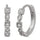 14K White Gold 1/8 Ct.Tw. Diamond Stackable Hoop Earrings