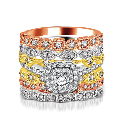 14K Rose Gold 1/8 Ct.Tw. Diamond Stackable Band