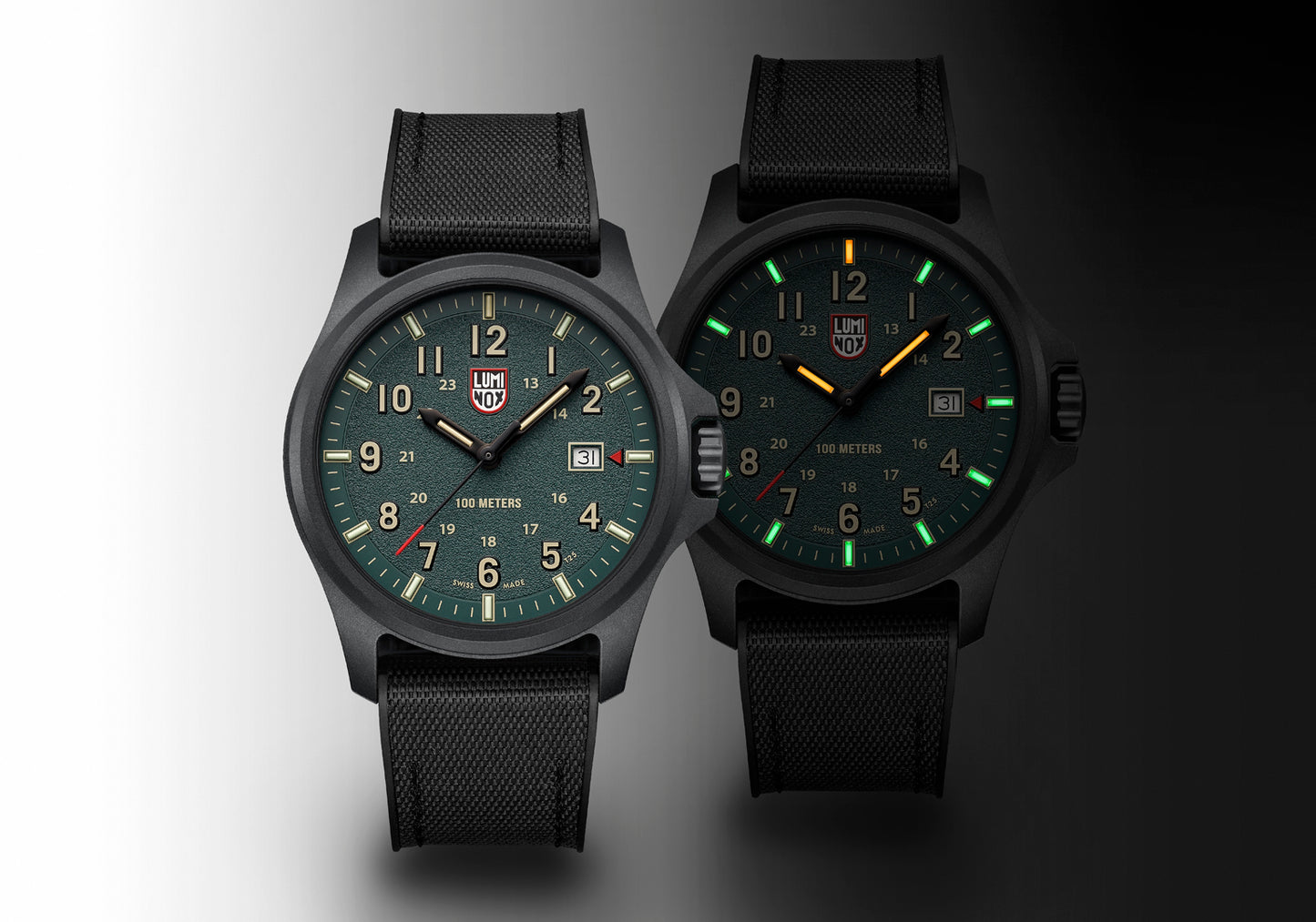 Luminox Atacama Field 1977 Swiss Made Tactical Watch Green Dial, 45mm CARBONOX™ Case XL.1977